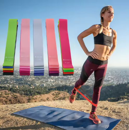 ustom Exercise Stretch Mini Latex Yoga Wholesale Workout Band Set Loop Non-slip Fitness Resistance Bands