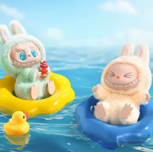 Authentic Popmart Labubu Monsters Exciting Macaron Plush Doll Cute Mystery Boxes with Exciting Seat Original Blind Toy Figure