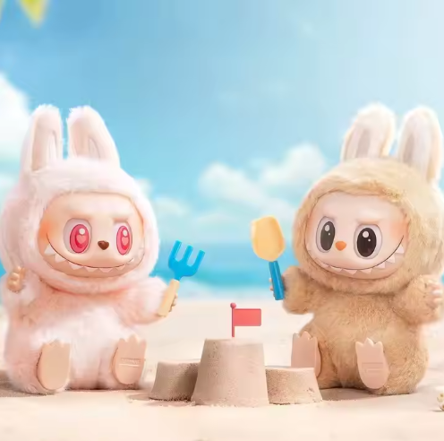 Authentic Popmart Labubu Monsters Exciting Macaron Plush Doll Cute Mystery Boxes with Exciting Seat Original Blind Toy Figure