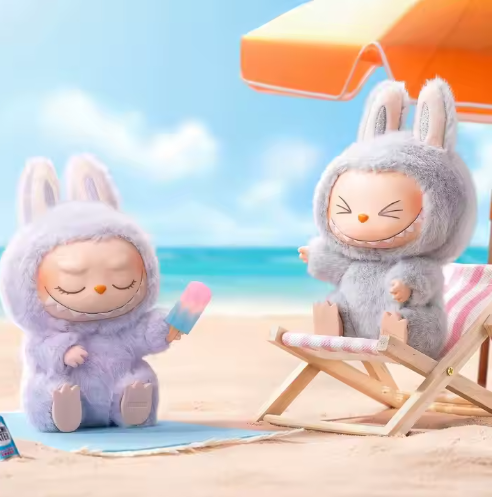 Authentic Popmart Labubu Monsters Exciting Macaron Plush Doll Cute Mystery Boxes with Exciting Seat Original Blind Toy Figure